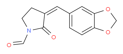 3-(1,3-Benzodioxol-5-ylmethylene)-2-oxo-1-pyrrolidinecarboxaldehyde (ACI)