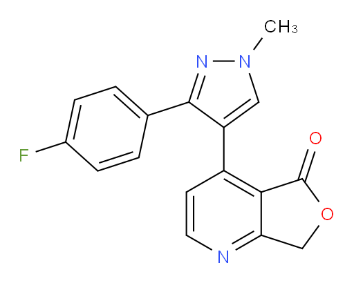 4-[3-(4-Fluorophenyl)-1-methyl-1H-pyrazol-4-yl]furo[3,4-b]pyridin-5(7H)-one (ACI)