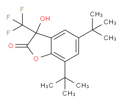 5,7-Bis(1,1-dimethylethyl)-3-hydroxy-3-(trifluoromethyl)-2(3H)-benzofuranone (ACI)