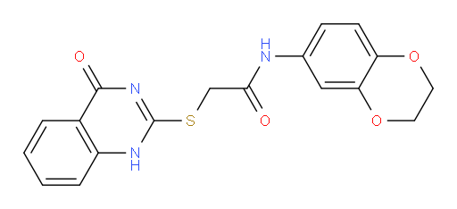 N-(2,3-Dihydro-1,4-benzodioxin-6-yl)-2-[(3,4-dihydro-4-oxo-2-quinazolinyl)thio]acetamide (ACI)