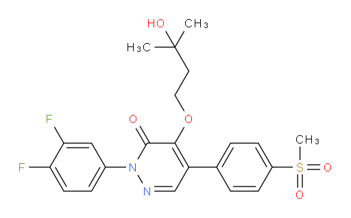 2-(3,4-Difluorophenyl)-4-(3-hydroxy-3-methylbutoxy)-5-[4-(methylsulfonyl)phenyl]-3(2H)-pyridazinone (ACI)