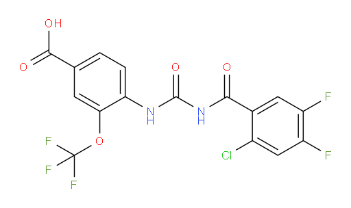 4-[[[(2-Chloro-4,5-difluorobenzoyl)amino]carbonyl]amino]-3-(trifluoromethoxy)benzoic acid (ACI)