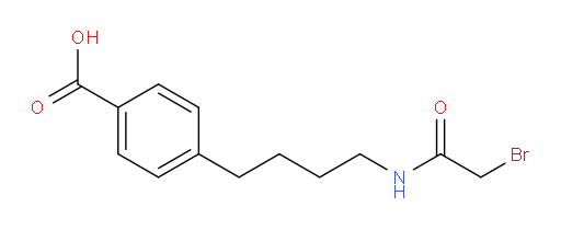 4-[4-[(2-Bromoacetyl)amino]butyl]benzoic acid (ACI)