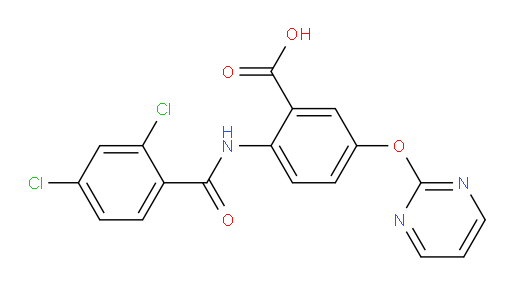2-[(2,4-Dichlorobenzoyl)amino]-5-(2-pyrimidinyloxy)benzoic acid (ACI)