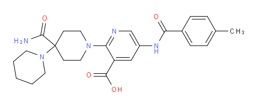 2-[4′-(Aminocarbonyl)[1,4′-bipiperidin]-1′-yl]-5-[(4-methylbenzoyl)amino]-3-pyridinecarboxylic acid (ACI)