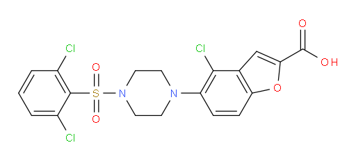 4-Chloro-5-[4-[(2,6-dichlorophenyl)sulfonyl]-1-piperazinyl]-2-benzofurancarboxylic acid (ACI)