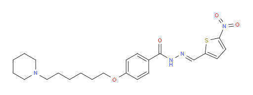 4-[[6-(1-Piperidinyl)hexyl]oxy]benzoic acid 2-[(5-nitro-2-thienyl)methylene]hydrazide (ACI)