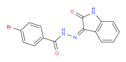 4-Bromobenzoic acid 2-(1,2-dihydro-2-oxo-3H-indol-3-ylidene)hydrazide (ACI)