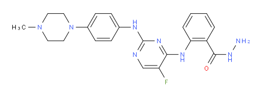 2-[[5-Fluoro-2-[[4-(4-methyl-1-piperazinyl)phenyl]amino]-4-pyrimidinyl]amino]benzoic acid hydrazide (ACI)