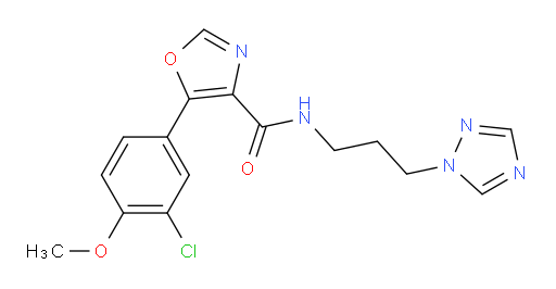 5-(3-Chloro-4-methoxyphenyl)-N-[3-(1H-1,2,4-triazol-1-yl)propyl]-4-oxazolecarboxamide (ACI)