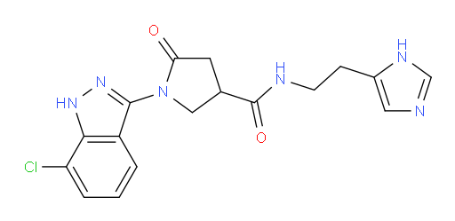 1-(7-Chloro-1H-indazol-3-yl)-N-[2-(1H-imidazol-5-yl)ethyl]-5-oxo-3-pyrrolidinecarboxamide (ACI)
