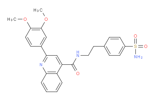 N-[2-[4-(Aminosulfonyl)phenyl]ethyl]-2-(3,4-dimethoxyphenyl)-4-quinolinecarboxamide (ACI)