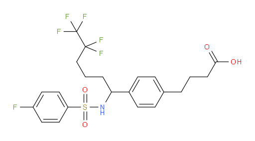 4-[5,5,6,6,6-Pentafluoro-1-[[(4-fluorophenyl)sulfonyl]amino]hexyl]benzenebutanoic acid (ACI)