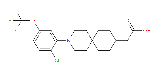 3-[2-Chloro-5-(trifluoromethoxy)phenyl]-3-azaspiro[5.5]undecane-9-acetic acid (ACI)