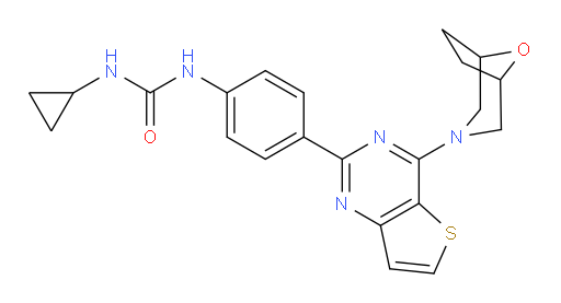 N-Cyclopropyl-N′-[4-[4-(8-oxa-3-azabicyclo[3.2.1]oct-3-yl)thieno[3,2-d]pyrimidin-2-yl]phenyl]urea (ACI)