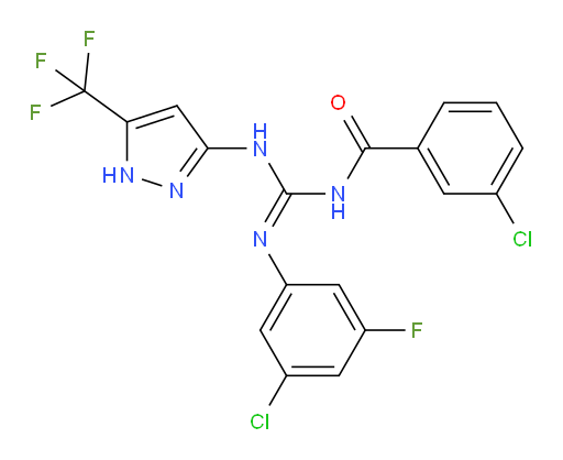 3-Chloro-N-[[(3-chloro-5-fluorophenyl)imino][[5-(trifluoromethyl)-1H-pyrazol-3-yl]amino]methyl]benzamide (ACI)