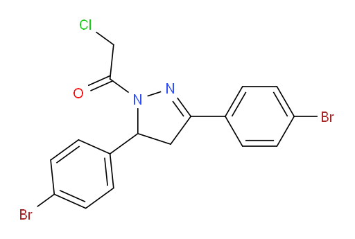 1-[3,5-Bis(4-bromophenyl)-4,5-dihydro-1H-pyrazol-1-yl]-2-chloroethanone (ACI)