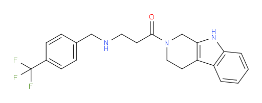 1-Propanone, 1-(1,3,4,9-tetrahydro-2H-pyrido[3,4-b]indol-2-yl)-3-[[[4-(trifluoromethyl)phenyl]methyl]amino]- (ACI)
