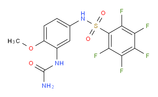 N-[3-[(Aminocarbonyl)amino]-4-methoxyphenyl]-2,3,4,5,6-pentafluorobenzenesulfonamide (ACI)