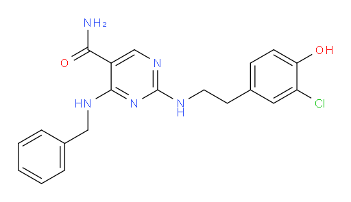 2-[[2-(3-Chloro-4-hydroxyphenyl)ethyl]amino]-4-[(phenylmethyl)amino]-5-pyrimidinecarboxamide (ACI)