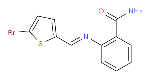 2-[[(5-Bromo-2-thienyl)methylene]amino]benzamide (ACI)