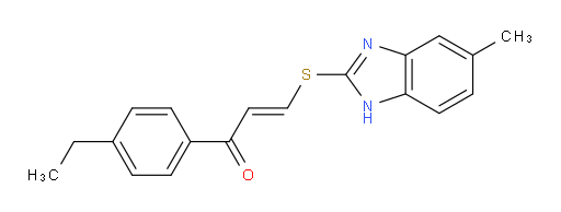 1-(4-Ethylphenyl)-3-[(6-methyl-1H-benzimidazol-2-yl)thio]-2-propen-1-one (ACI)