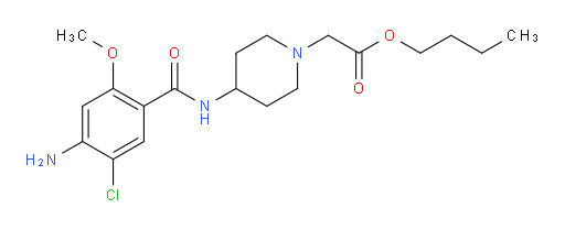 Butyl 4-[(4-amino-5-chloro-2-methoxybenzoyl)amino]-1-piperidineacetate (ACI)