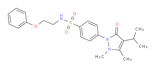 4-[2,5-Dihydro-2,3-dimethyl-4-(1-methylethyl)-5-oxo-1H-pyrazol-1-yl]-N-(2-phenoxyethyl)benzenesulfonamide (ACI)