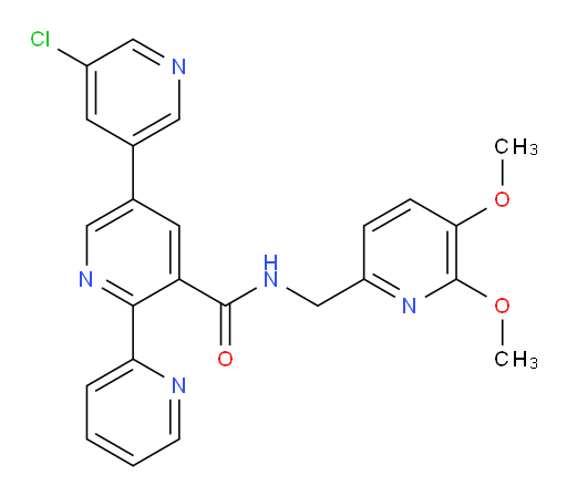 5′′-Chloro-N-[(5,6-dimethoxy-2-pyridinyl)methyl][2,2′:5′,3′′-terpyridine]-3′-carboxamide (ACI)