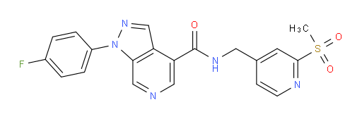 1-(4-Fluorophenyl)-N-[[2-(methylsulfonyl)-4-pyridinyl]methyl]-1H-pyrazolo[3,4-c]pyridine-4-carboxamide (ACI)