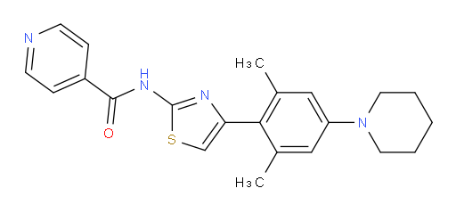 N-[4-[2,6-Dimethyl-4-(1-piperidinyl)phenyl]-2-thiazolyl]-4-pyridinecarboxamide (ACI)