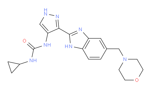 1-Cyclopropyl-3-(3-(5-(morpholinomethyl)-1H-benzo[d]imidazol-2-yl)-1H-pyrazol-4-yl)urea