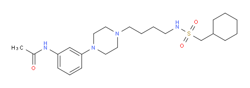 N-[3-[4-[4-[[(Cyclohexylmethyl)sulfonyl]amino]butyl]-1-piperazinyl]phenyl]acetamide (ACI)