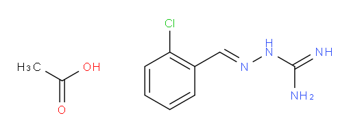 Hydrazinecarboximidamide, 2-[(2-chlorophenyl)methylene]-, acetate (1:1) (ACI)
