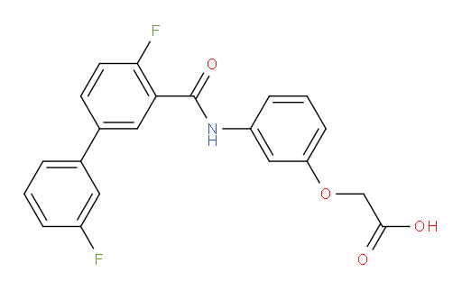 2-[3-[[(3′,4-Difluoro[1,1′-biphenyl]-3-yl)carbonyl]amino]phenoxy]acetic acid (ACI)