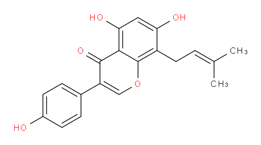 5,7-Dihydroxy-3-(4-hydroxyphenyl)-8-(3-methyl-2-buten-1-yl)-4H-1-benzopyran-4-one (ACI)