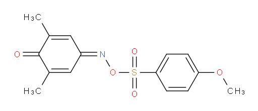2,6-Dimethyl-2,5-cyclohexadiene-1,4-dione 4-[O-[(4-methoxyphenyl)sulfonyl]oxime] (ACI)