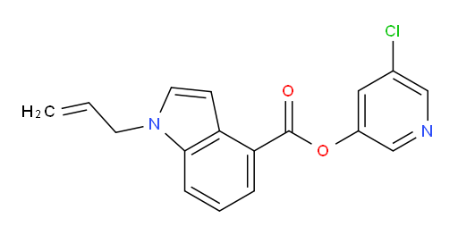 5-Chloro-3-pyridinyl 1-(2-propen-1-yl)-1H-indole-4-carboxylate (ACI)