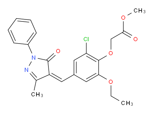 Methyl 2-[2-chloro-4-[(1,5-dihydro-3-methyl-5-oxo-1-phenyl-4H-pyrazol-4-ylidene)methyl]-6-ethoxyphenoxy]acetate (ACI)