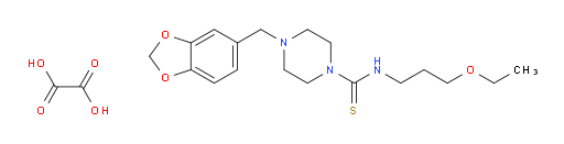 1-Piperazinecarbothioamide, 4-(1,3-benzodioxol-5-ylmethyl)-N-(3-ethoxypropyl)-, ethanedioate (1:1) (ACI)
