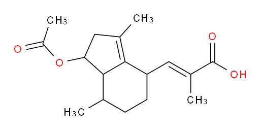 3-[1-(Acetyloxy)-2,4,5,6,7,7a-hexahydro-3,7-dimethyl-1H-inden-4-yl]-2-methyl-2-propenoic acid (ACI)