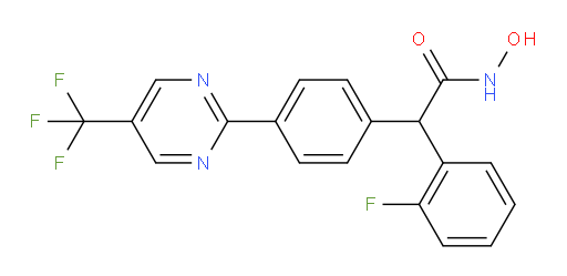 2-Fluoro-N-hydroxy-α-[4-[5-(trifluoromethyl)-2-pyrimidinyl]phenyl]benzeneacetamide (ACI)