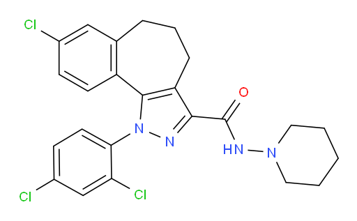 8-Chloro-1-(2,4-dichlorophenyl)-1,4,5,6-tetrahydro-N-1-piperidinylbenzo[6,7]cyclohepta[1,2-c]pyrazole-3-carboxamide (ACI)