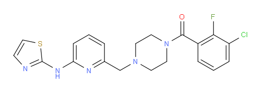 (3-Chloro-2-fluorophenyl)[4-[[6-(2-thiazolylamino)-2-pyridinyl]methyl]-1-piperazinyl]methanone (ACI)