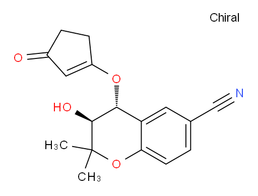 (3S,4R)-3,4-Dihydro-3-hydroxy-2,2-dimethyl-4-[(3-oxo-1-cyclopenten-1-yl)oxy]-2H-1-benzopyran-6-carbonitrile (ACI)