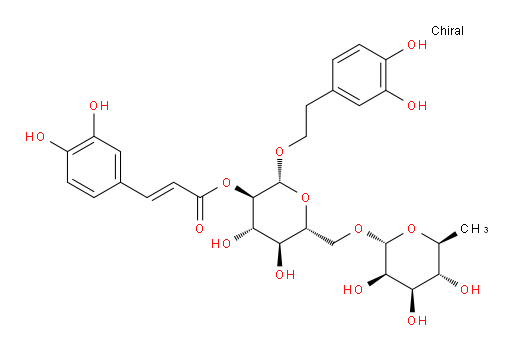 β-D-Glucopyranoside, 2-(3,4-dihydroxyphenyl)ethyl 6-O-(6-deoxy-α-L-mannopyranosyl)-, 2-[(2E)-3-(3,4-dihydroxyphenyl)-2-propenoate] (ACI)