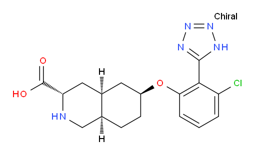 (3S,4aS,6S,8aR)-6-[3-Chloro-2-(2H-tetrazol-5-yl)phenoxy]decahydro-3-isoquinolinecarboxylic acid (ACI)