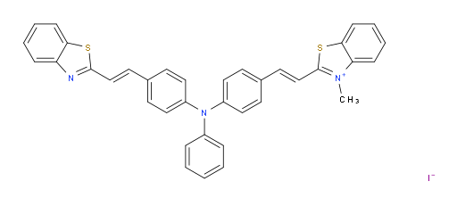 Benzothiazolium, 2-[(1E)-2-[4-[[4-[(1E)-2-(2-benzothiazolyl)ethenyl]phenyl]phenylamino]phenyl]ethenyl]-3-methyl-, iodide (1:1) (ACI)