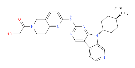 1-[7,8-Dihydro-2-[[9-(trans-4-methylcyclohexyl)-9H-pyrido[4′,3′:4,5]pyrrolo[2,3-d]pyrimidin-2-yl]amino]-1,6-naphthyridin-6(5H)-yl]-2-hydroxyethanone (ACI)