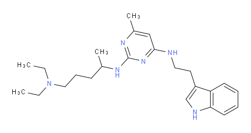 N2-[4-(Diethylamino)-1-methylbutyl]-N4-[2-(1H-indol-3-yl)ethyl]-6-methyl-2,4-pyrimidinediamine (ACI)